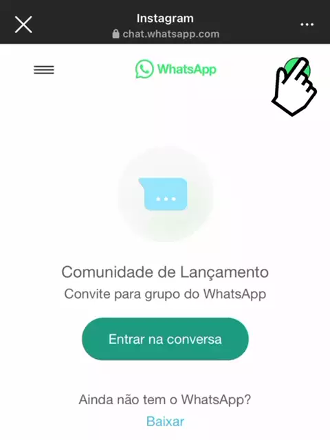 Instruções para iniciar a conversa