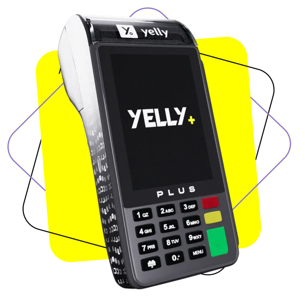 Máquina de Cartão Yelly Plus 100% Original com NFC, Wi-Fi e Chip 3G grátis